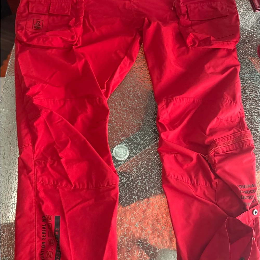 Men's Red Cargo Joggers